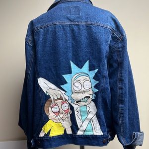 Rick and Morty artist hand painted denim jacket